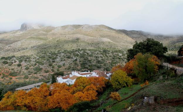 El pueblo de Parauta, rodeado de castaños en el Bosque de Cobre.