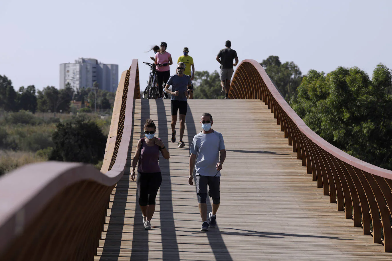 Fotos: Así ha sido la inauguración de la pasarela del Guadalhorce