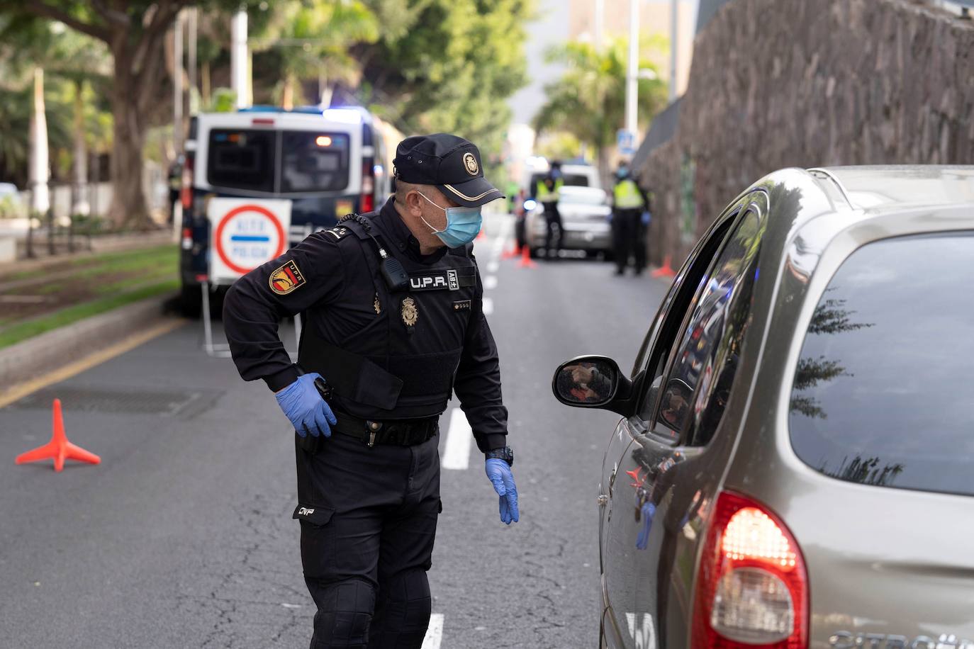 Control de la Policía Nacional.