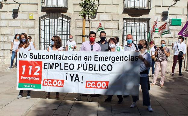 Protesta de 112 de Málaga. 