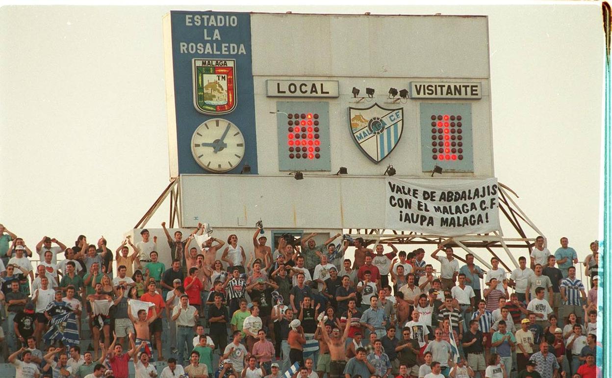 Imagen del antiguo marcador de Fondo al término del histórico 4-1 ante el Tarrasa. 