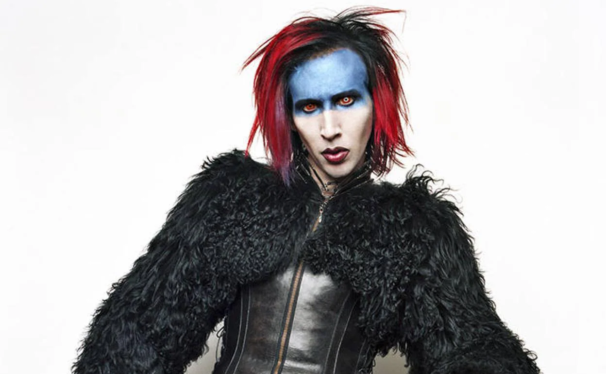 Marilyn Manson en una foto de la exposición. 