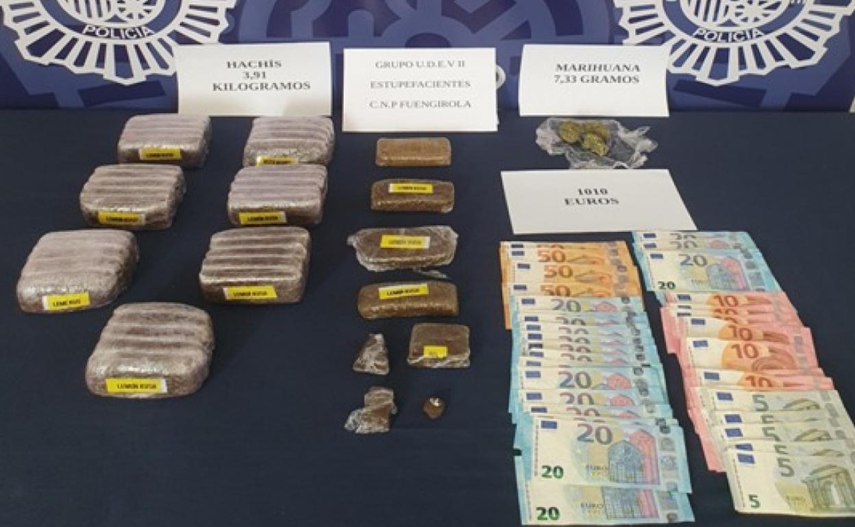 Efectos intervenidos por la Policía Nacional de Fuengirola. 