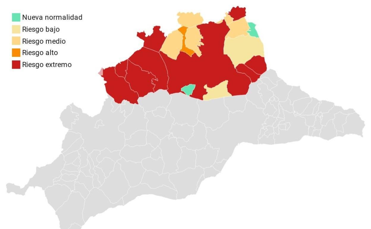 Pueblos confinados en Málaga: datos actualizados de los contagios