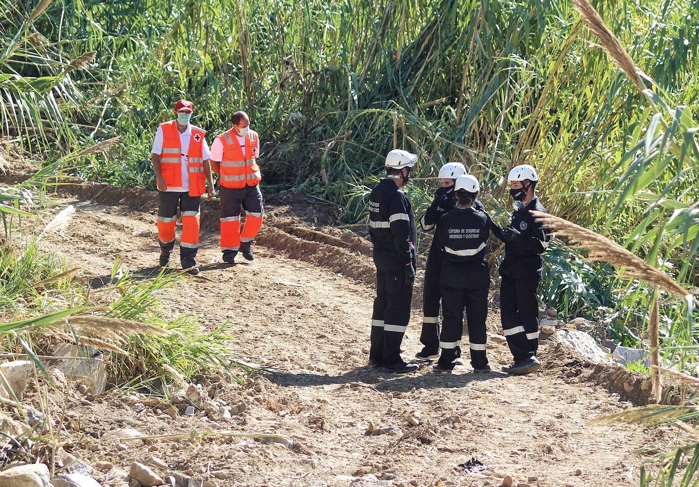 Han participado la Policía Local y Bomberos de Málaga, SUMMA, Cruz Roja y los alumnos del máster de Counseling e Intervención en Urgencias y Catástrofes 