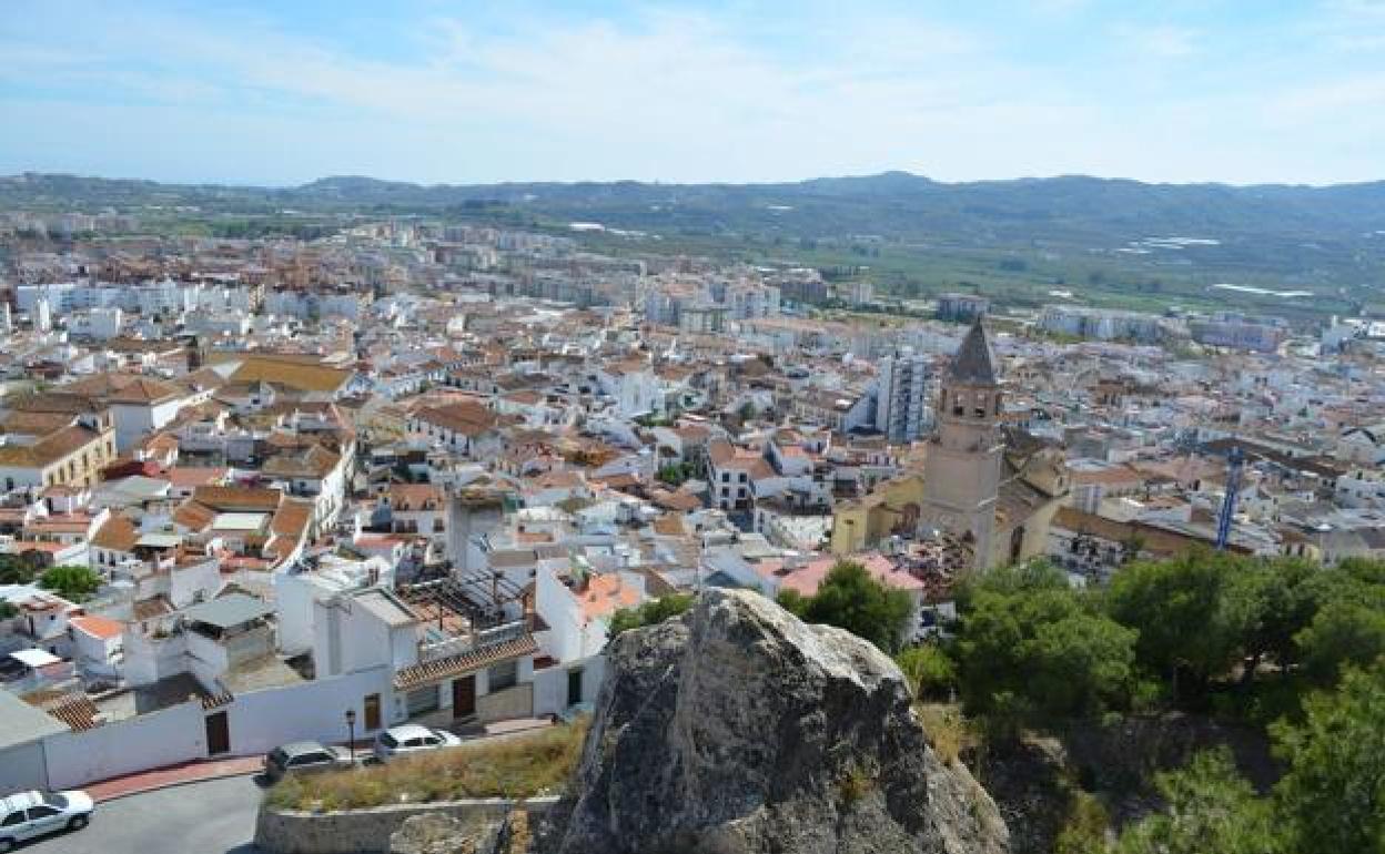 Panorámica del casco urbano veleño desde La Fortaleza. 