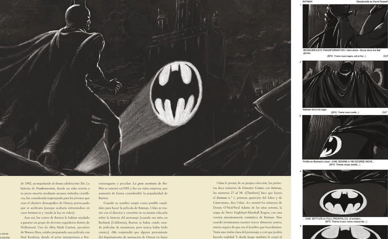 Una de las páginas interiores del volumen de lujo centrado en la evolución de Batman.