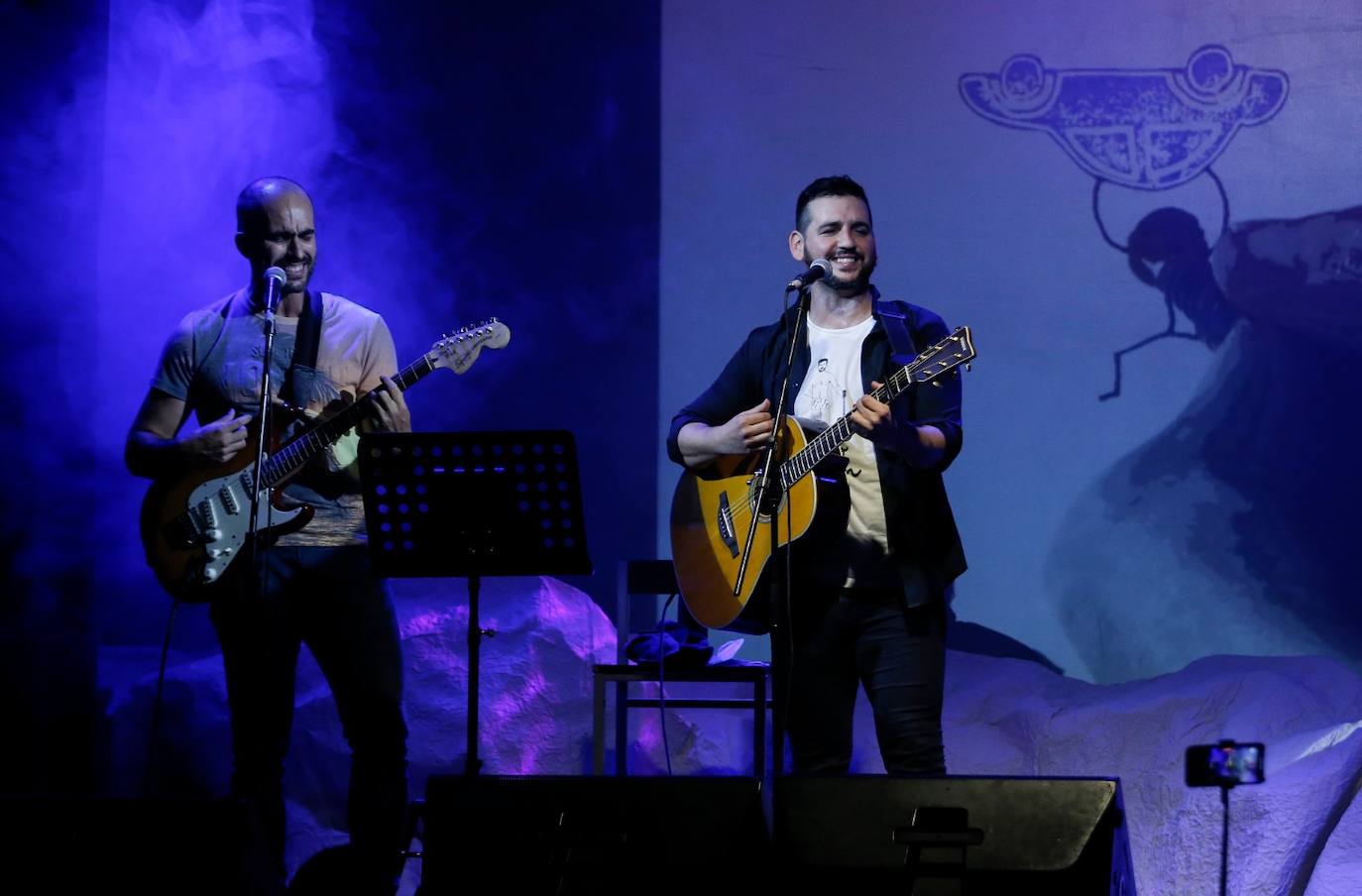 El malagueño, en un momento de la actuación de este viernes 