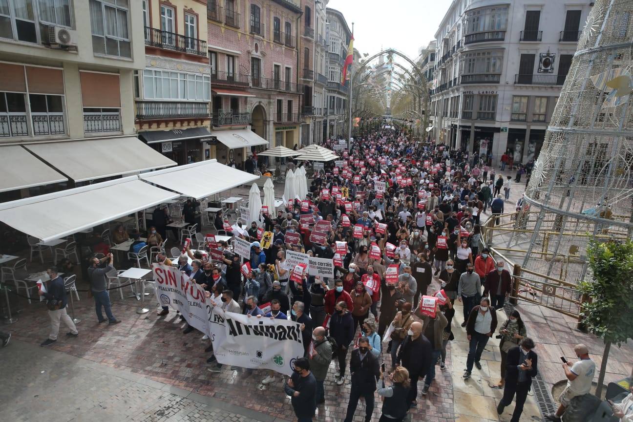 Protesta de los hosteleros de Málaga. 