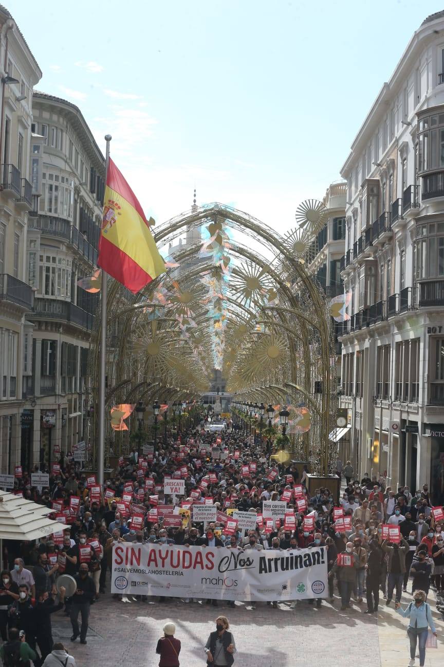 Protesta de los hosteleros de Málaga. 