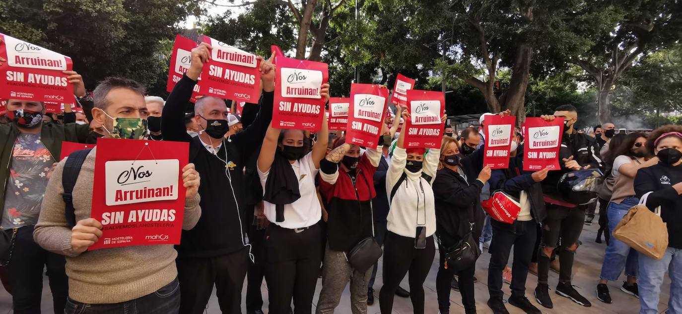 Protesta de los hosteleros de Málaga. 