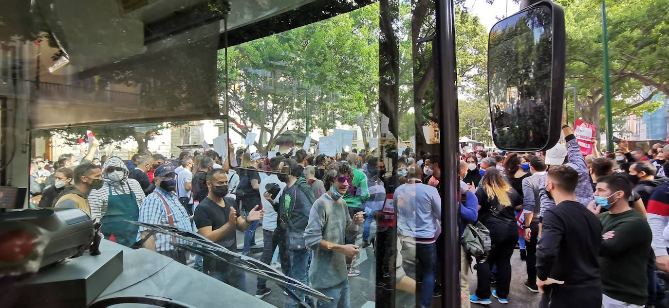 Protesta de los hosteleros de Málaga. 