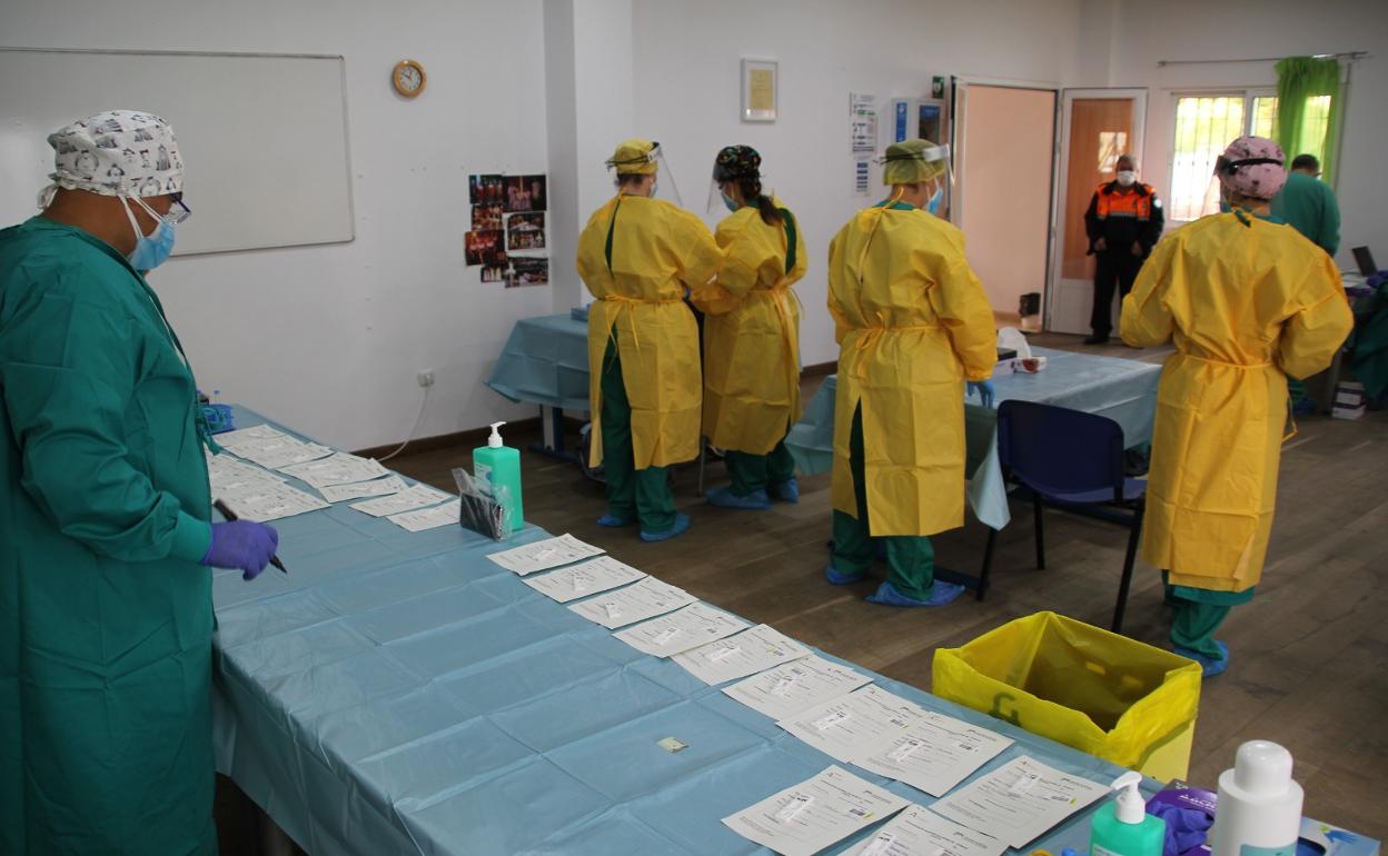 Cribado en Villanueva del Trabuco.