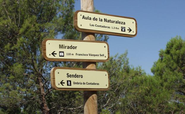 Cruce de caminos cerca de Las Contadoras