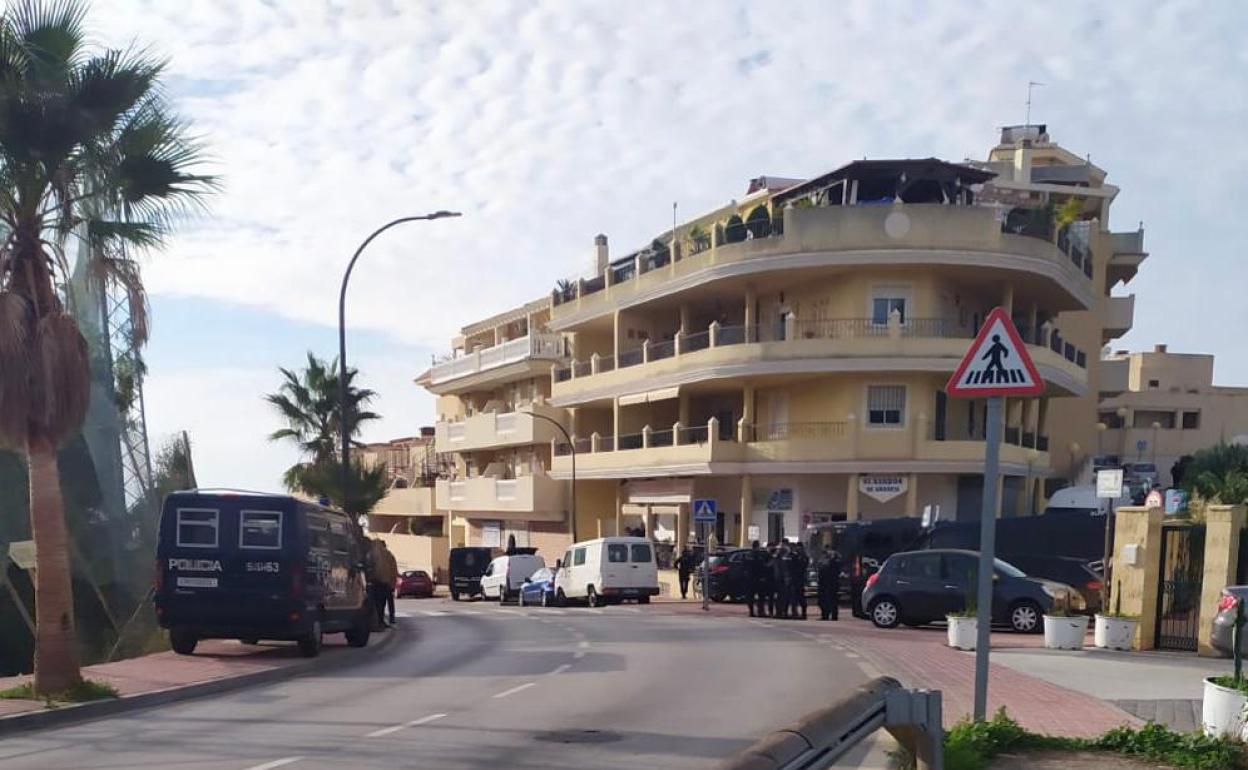 Un momento del operativo en Parador de Añoreta, el pasado jueves. 