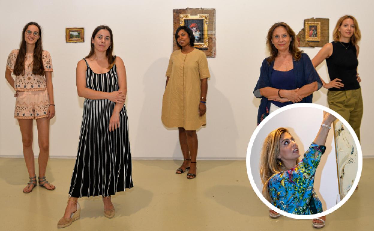 Clío Yusto Giner, María Rodríguez Molero, Flor Reiners, Marifé Núñez e Isolina Arbulu, reunidas en Yusto/Giner. Junto a ellas, Sholeh Abghari. 