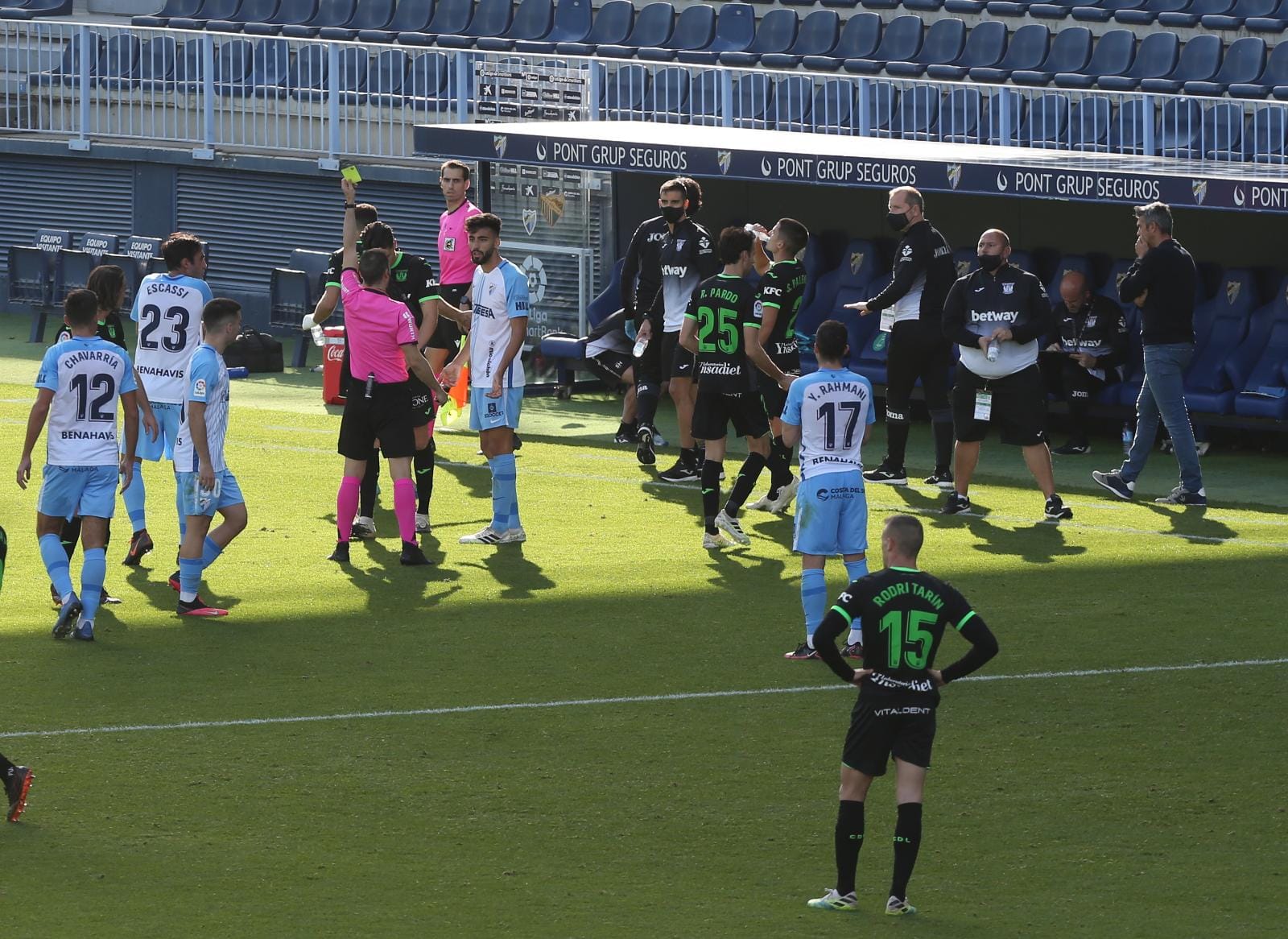 El partido disputado este sábado en La Rosaleda, en fotos.