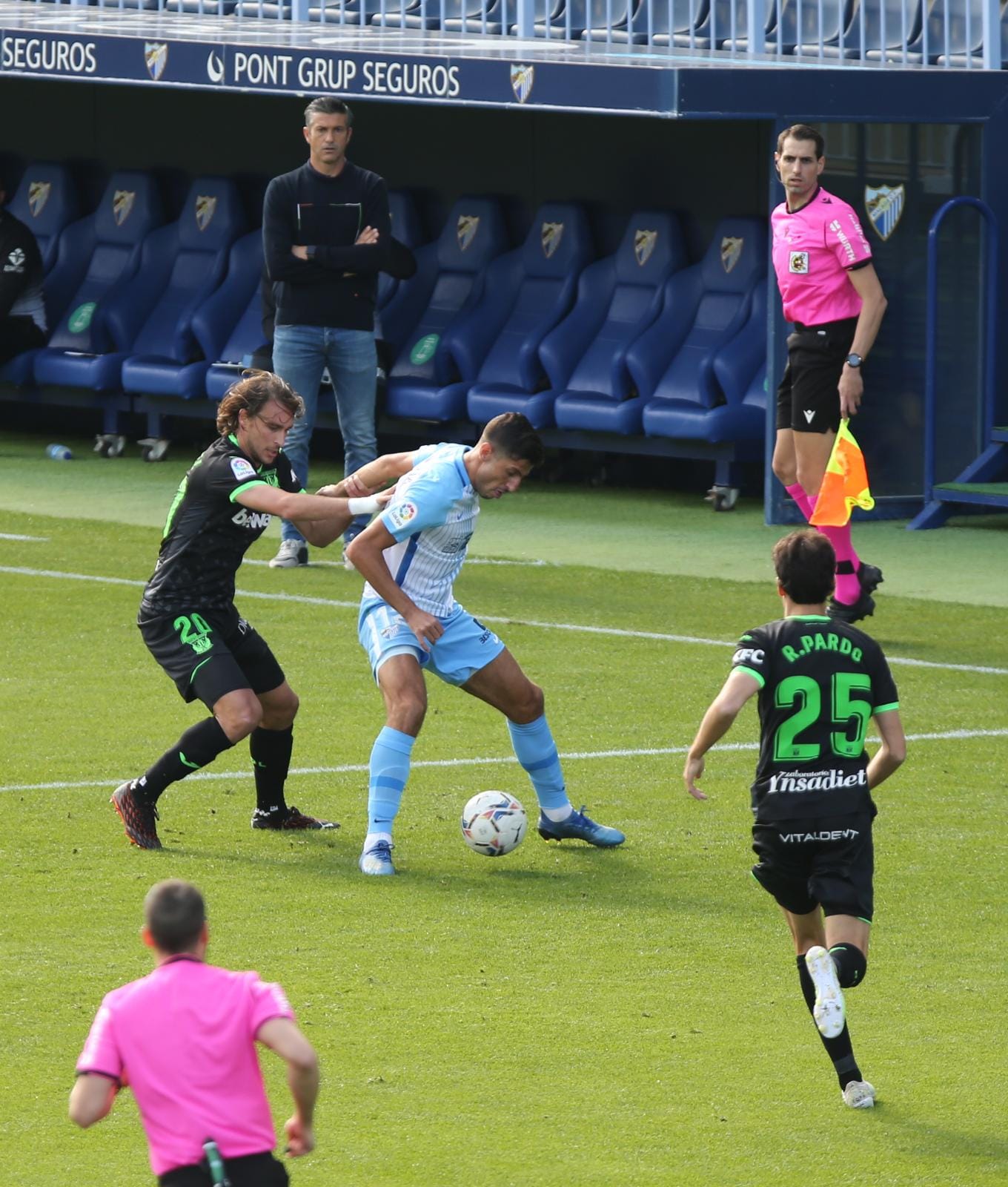 El partido disputado este sábado en La Rosaleda, en fotos.