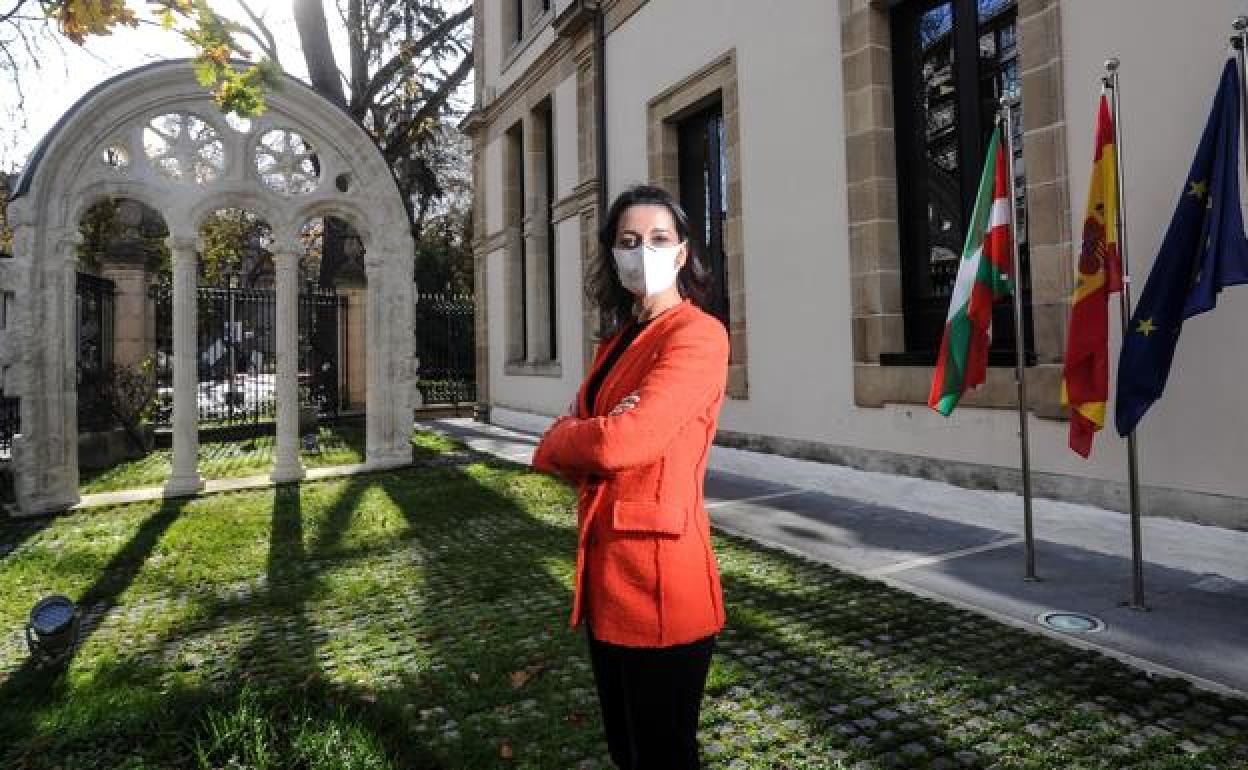 Inés Arrimadas, el pasado viernes en el Parlamento Vasco 