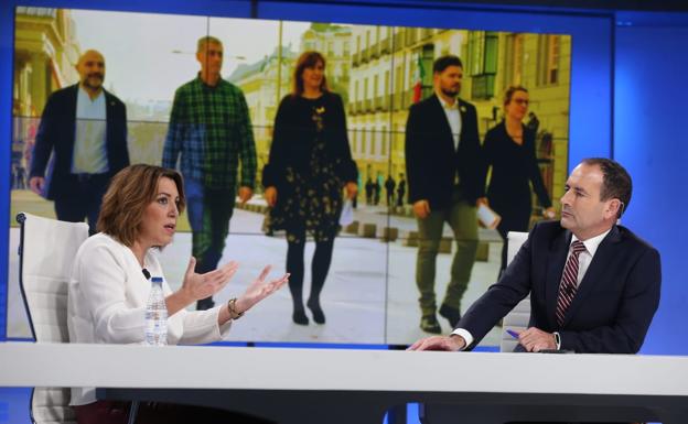 Entrevista completa con Susana Díaz en La Alameda. La cuestión de la arminización fiscal se trata de minudo 12'16'' al 20'45' durante la entrevista.