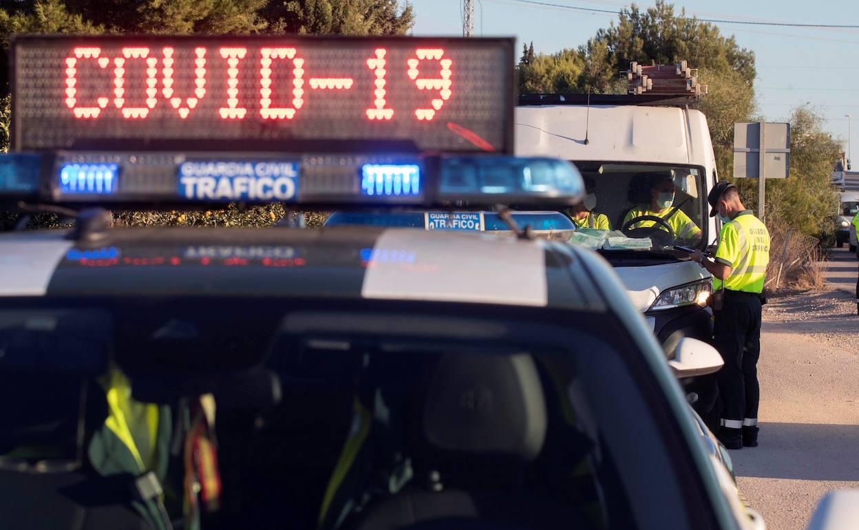 Control de tráfico relacionado con la movilidad durante la pandemia.