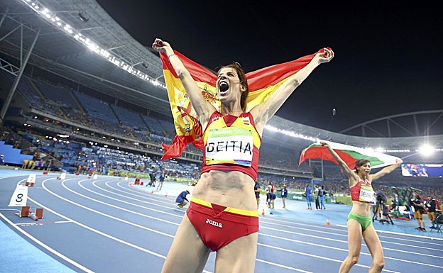 Beitia, el día en que consiguió su oro olímpico, en los Juegos de Río 2016. 