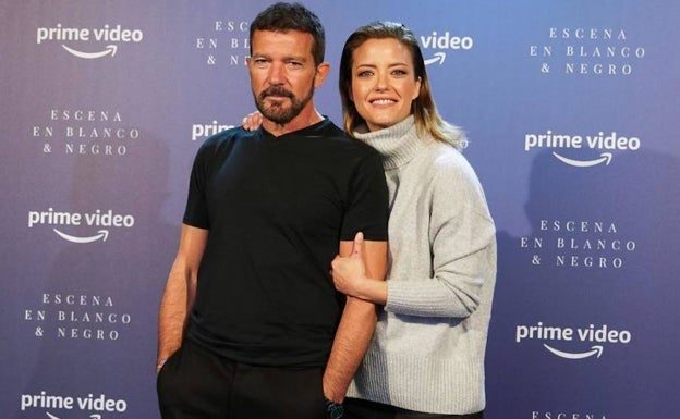 María Casado y Antonio Banderas, en la presentación del programa para Amazon Prime. 