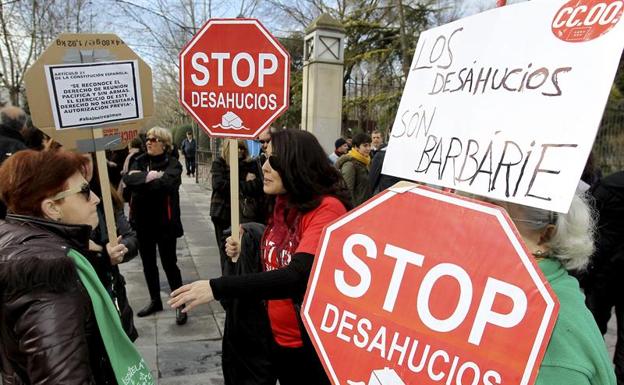 Manifestación antidesahucios.