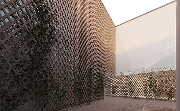 Recreación del patio interior del futuro centro.