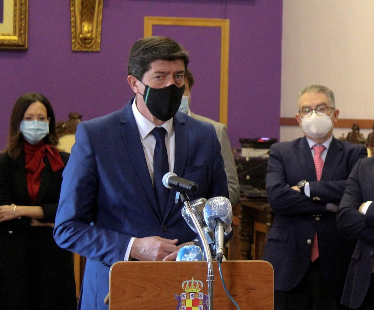 El vicepresidente de la Junta, Juan Marín, ayer en Jaén. efe