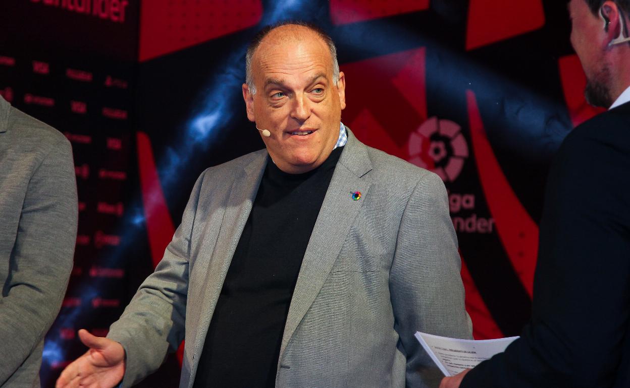 Tebas, presidente de LaLiga, en un evento reciente.