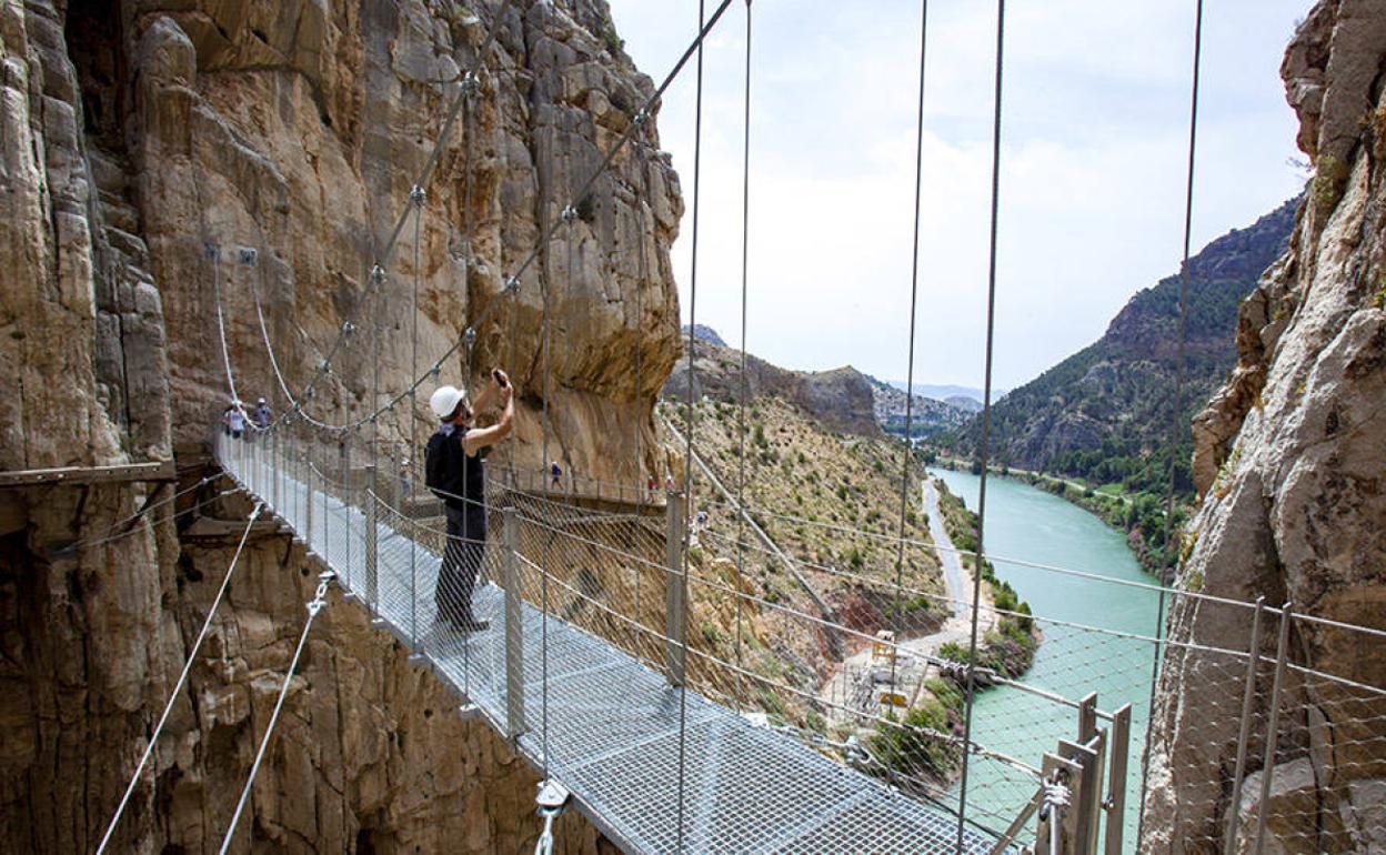 La montaña a la que intentaba llegar está cerca de la central hidroeléctrica próxima al Caminito del Rey.