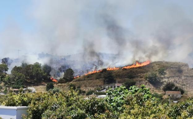 Imagen de archivo del incendio en el Cerro de San Isidro, en mayo de 2019. 