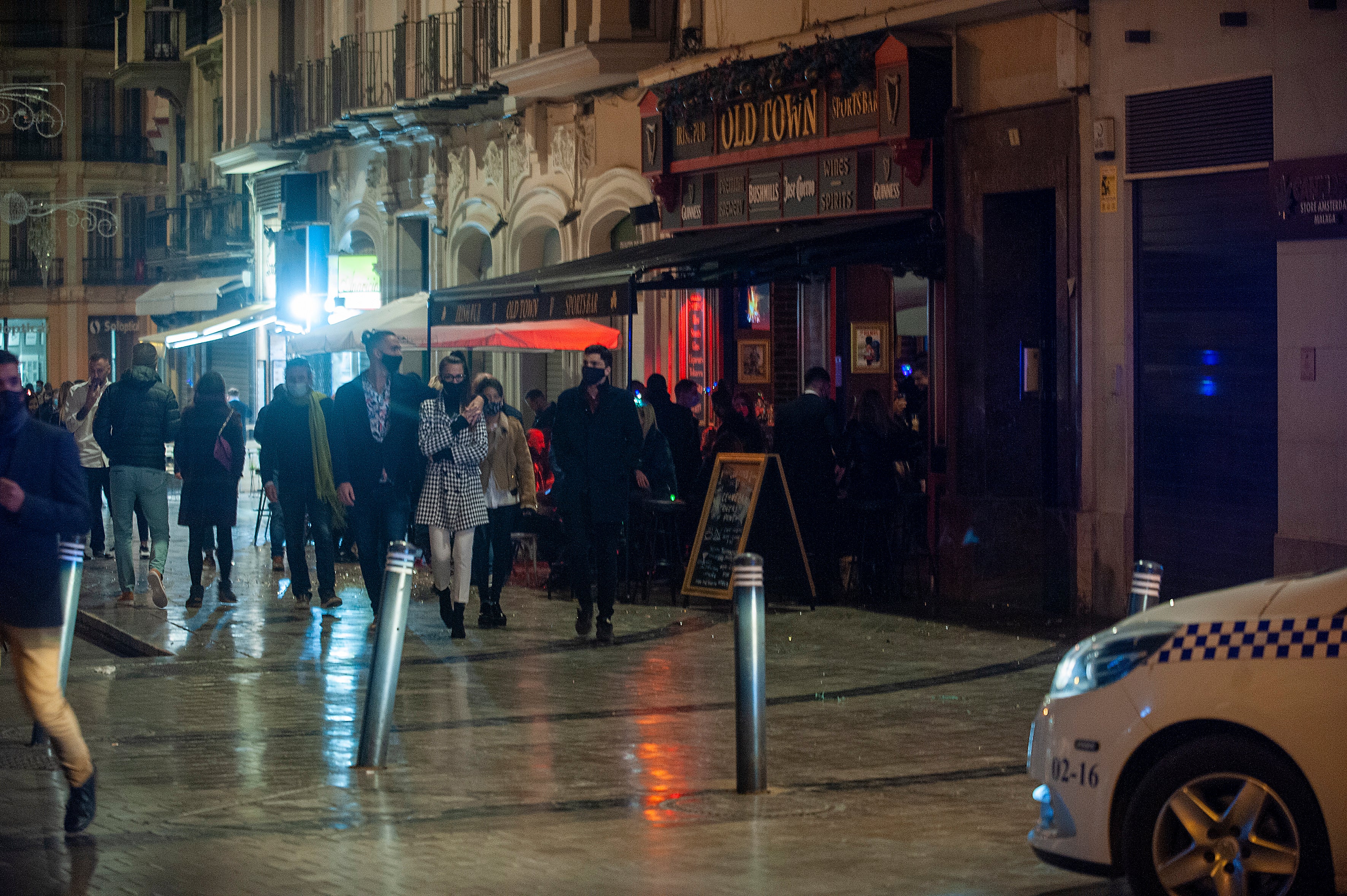 La Nochevieja más atípica debido a la pandemia del coronavirus en el Centro de Málaga