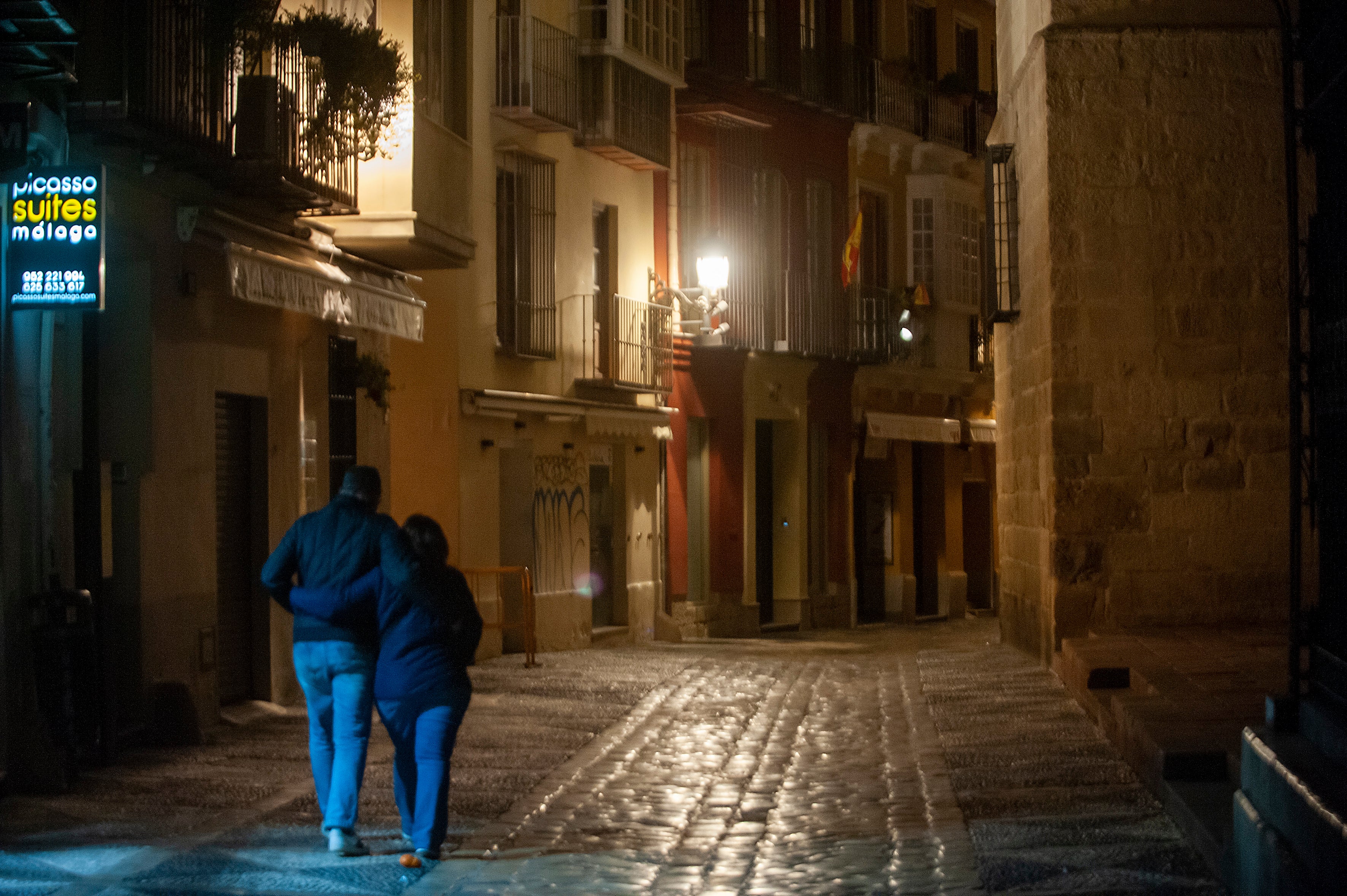 La Nochevieja más atípica debido a la pandemia del coronavirus en el Centro de Málaga