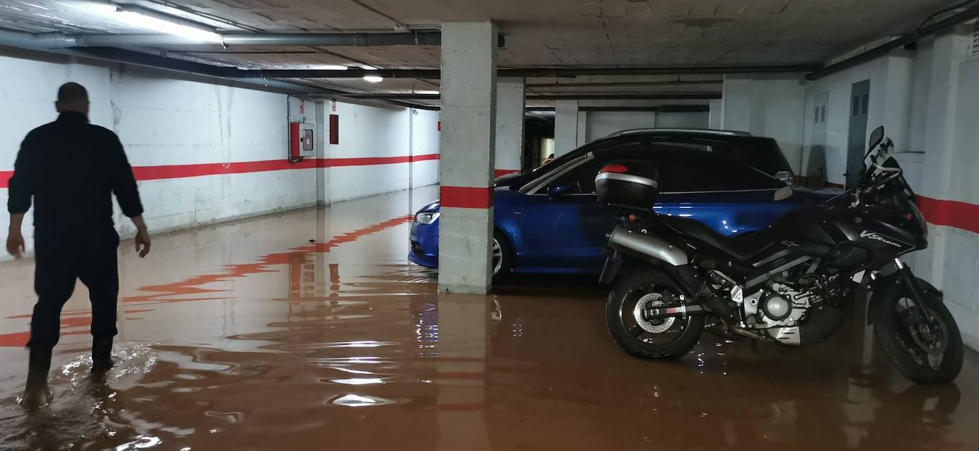 Garaje inundado en Alhaurín de la Torre