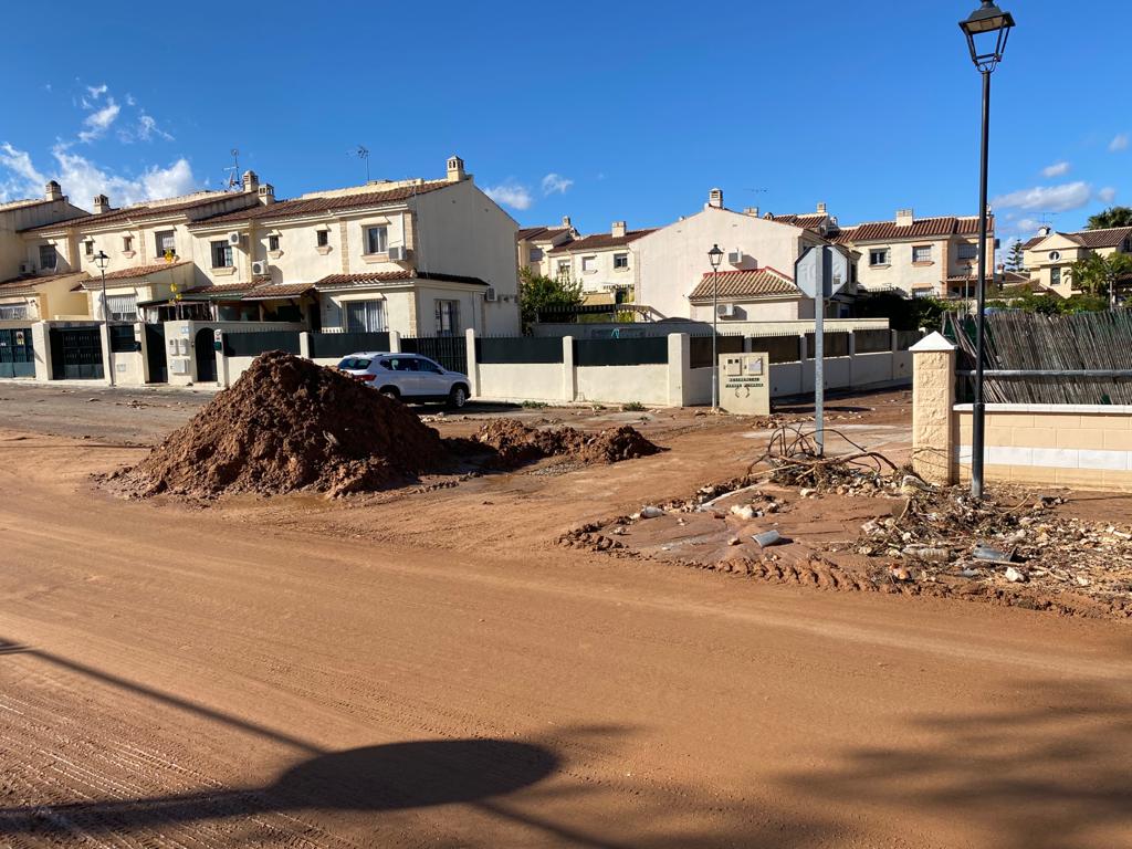 Así ha amanecido Alhaurín de la Torre, uno de los municipios más afectados por la borrasca.