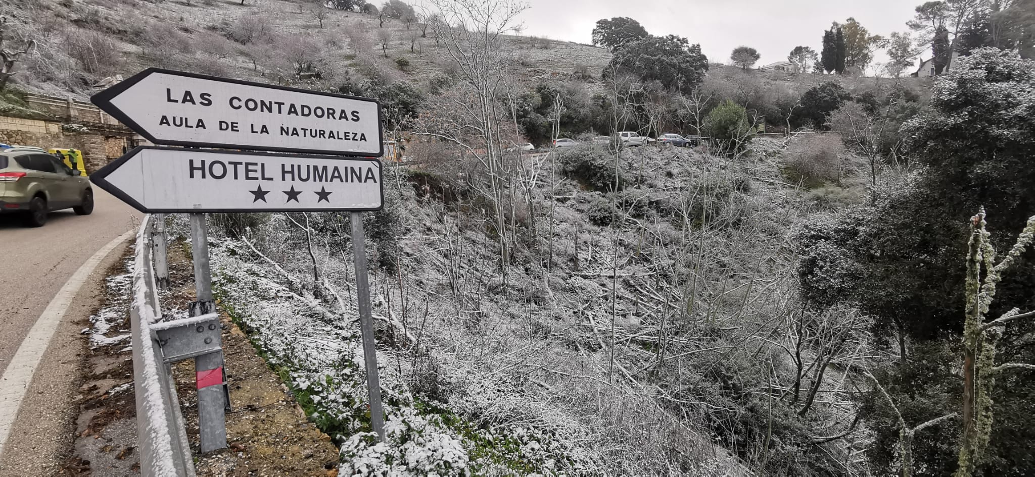 Nieve en los Montes de Málaga.