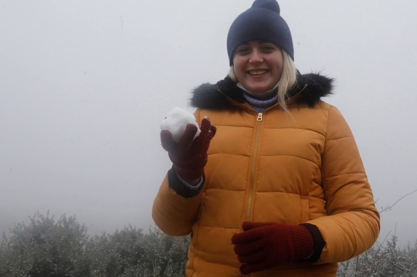 Nieve en el Torcal de Antequera este domingo