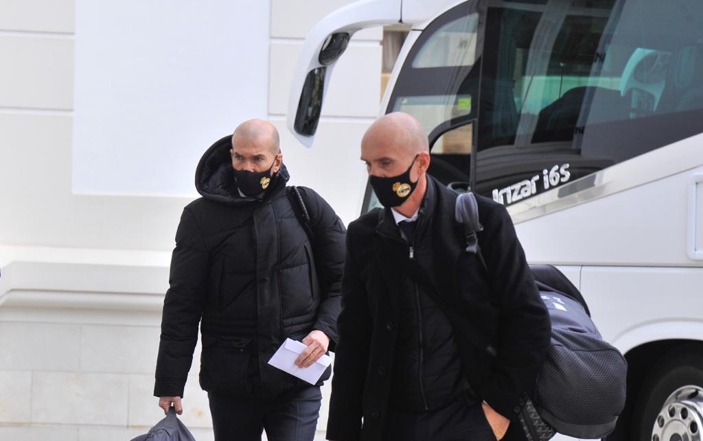 El conjunto blanco viajó directamente desde Pamplona sin pasar por la capita para evitar nuevas complicaciones por el tiempo