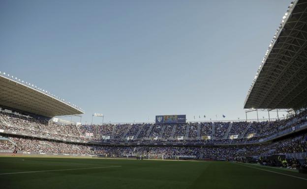 Imagen del último partido con público vivido en La Rosaleda. 