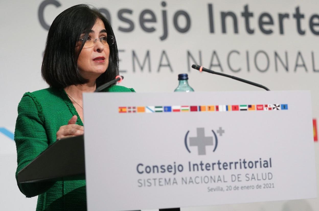 Carolina Darias, en el Consejo Interterritorial de Salud del pasado miércoles, al que asistió como ministra de Política Territorial. jesús morón / efe