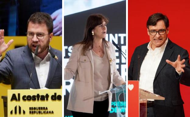 Aragonès, Borràs e Illa fijan sus líneas rojas en los pactos postelectorales 