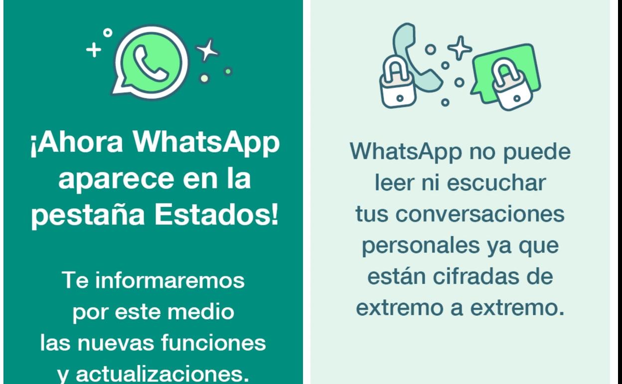 Aviso de WhatsApp a través de sus estados que pueden ver ya los usuarios de esta aplicación.