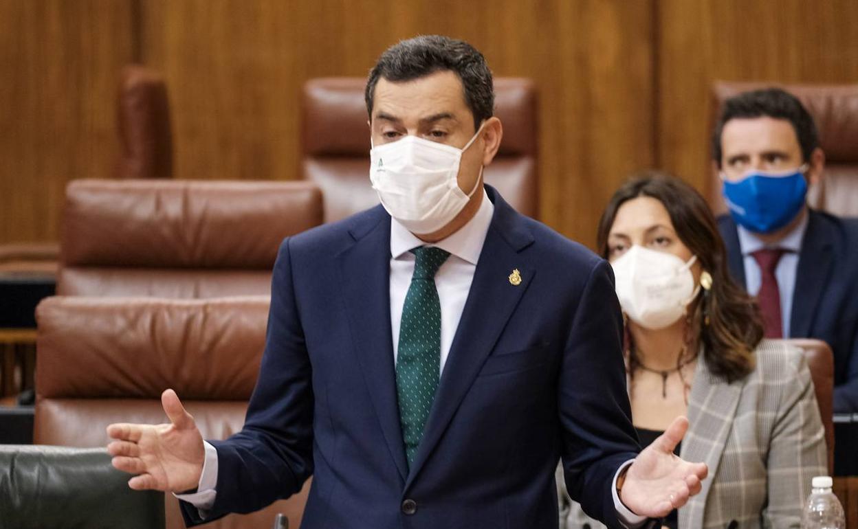 Moreno Bonilla, en su intervención ante el pleno del Parlamento