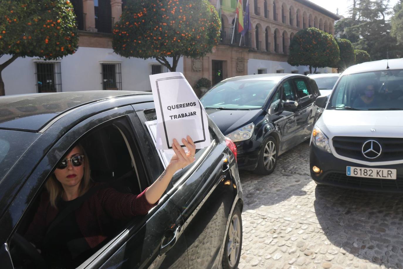Imágenes de la protesta en Ronda 