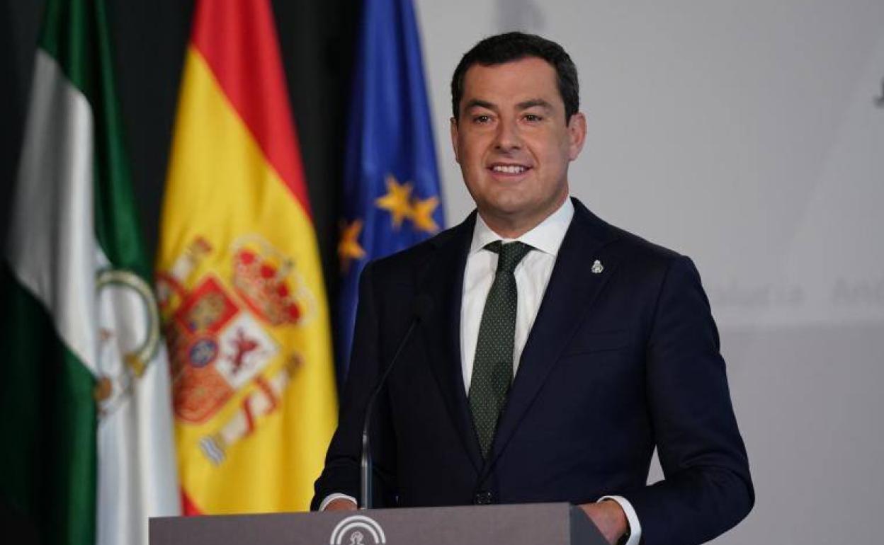 Juanma Moreno, en un acto público esta semana. 