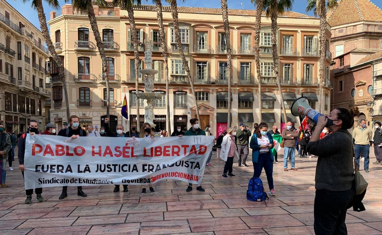 Protestas en Málaga en apoyo a Pablo Hasél 