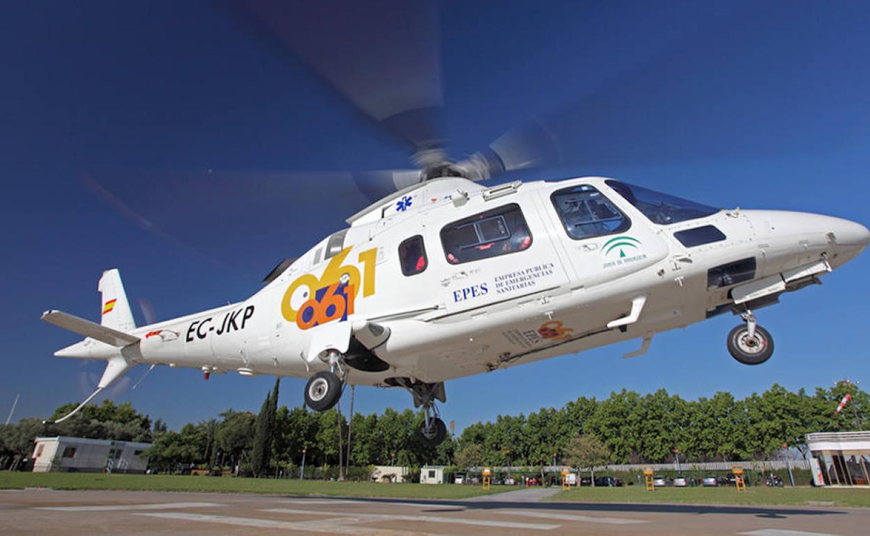 Imagen de un helicóptero del 112
