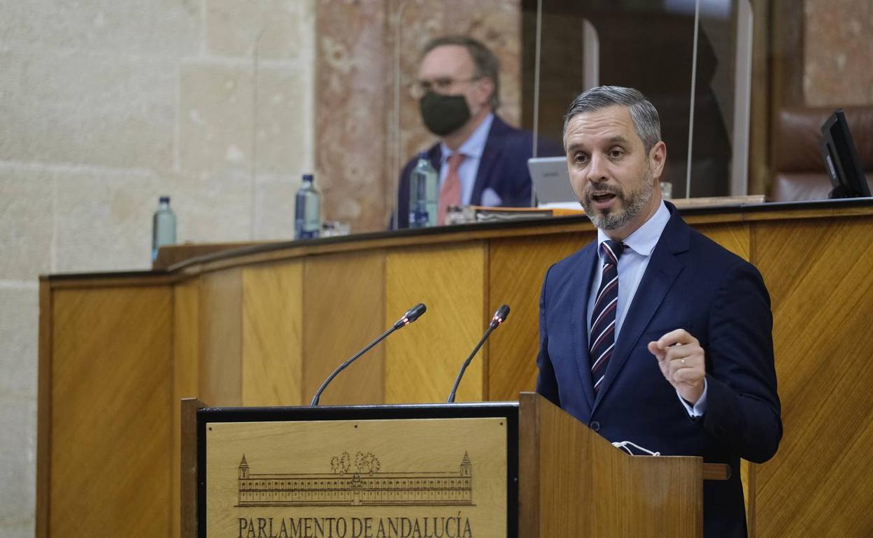 Juan Bravo, durante su intervención en el pleno